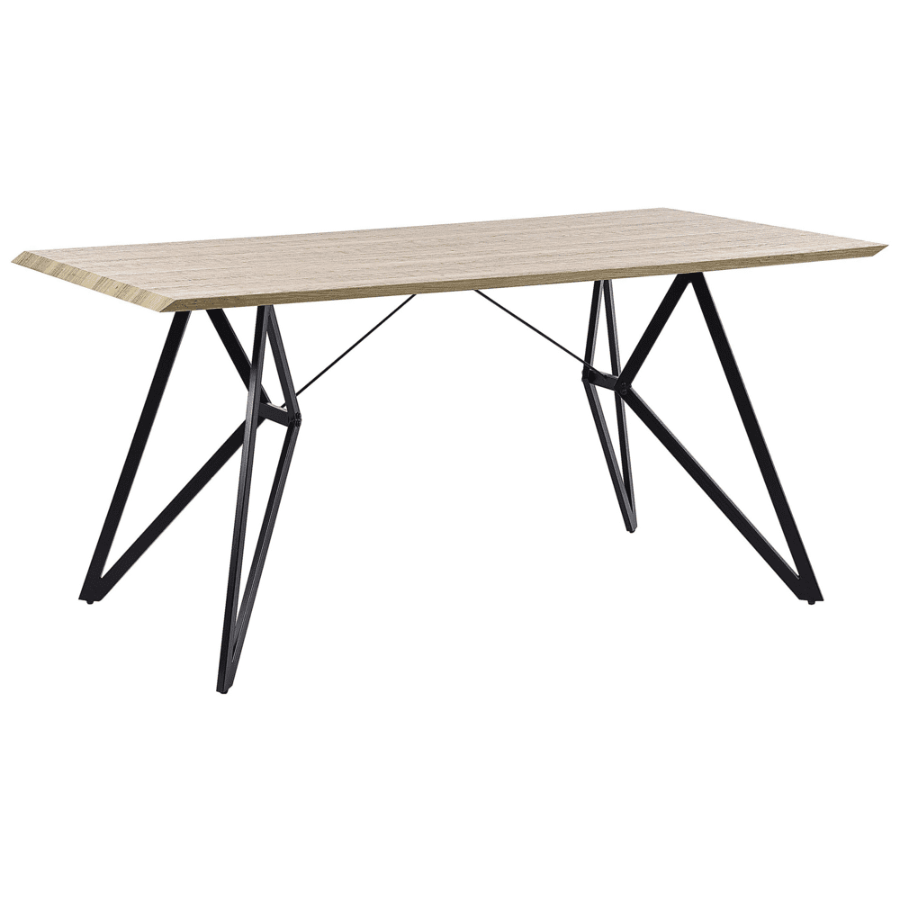 Beliani Jedálenský stôl 160 x 90 cm svetlé drevo BUSCOT